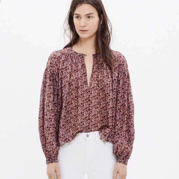 Madewell Tops - Madewell floral print peasant blouse
